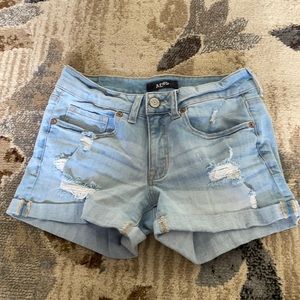 Aeropostale low rise midi jean shorts
